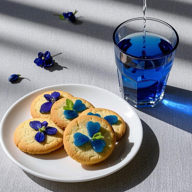 Blue butterfly pea flower tea